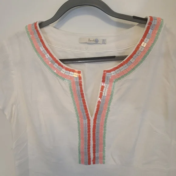 Boden White Dress with Red Accents - Picture 6 of 15